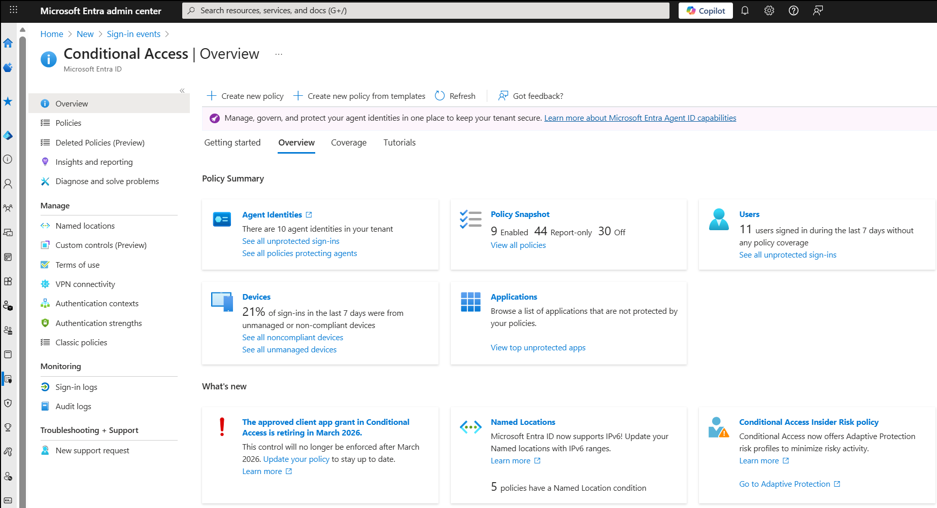 Microsoft Entra ID conditional access policy configuration